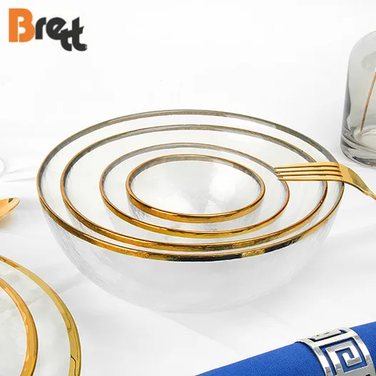 Стеклянные наборы столовой посуды, золотые тарелки, зарядные устройства для свадьбы, декоративные