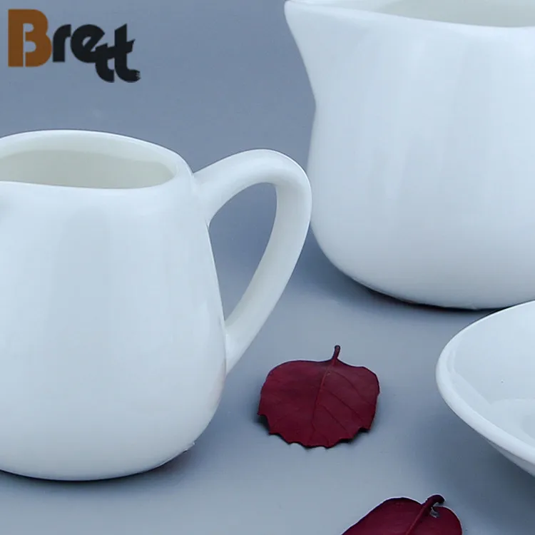 2018 Элегантная белая фарфоровая посуда Керамические кувшины для молока сливочники для использования на кухне