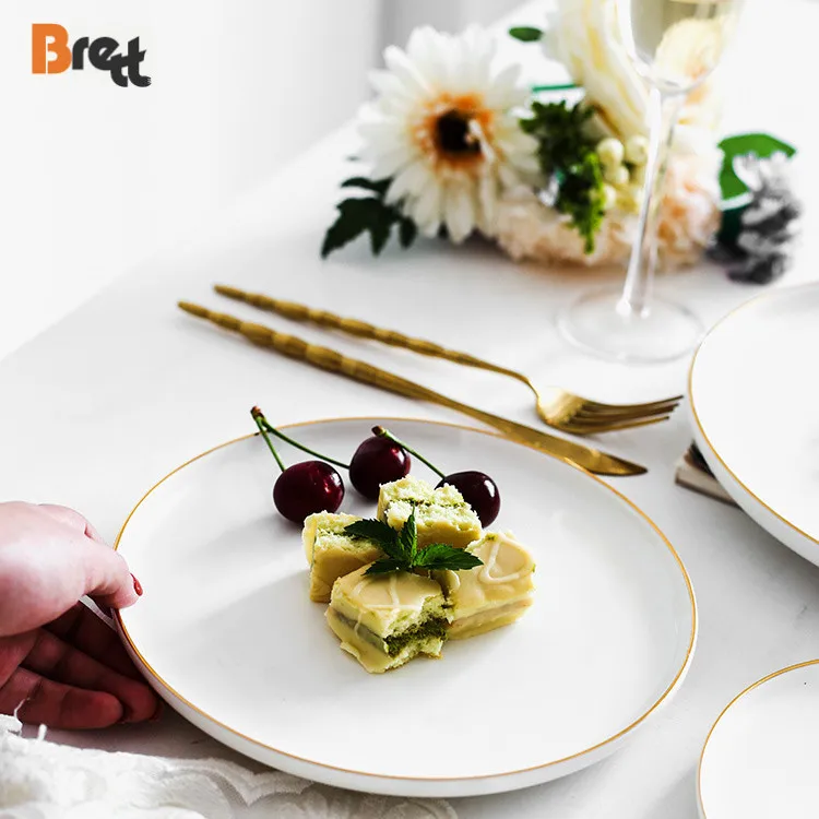 Скандинавская керамическая цветная посуда, ресторанная тарелка для стейка, тарелка для пиццы, блюдо для суши