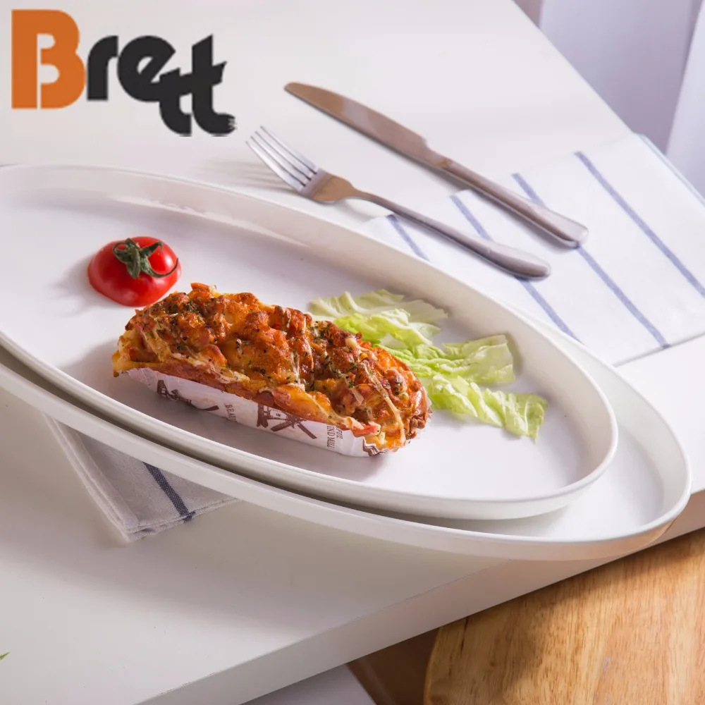 Японская овальная тарелка для гостей, ресторанная плоская овальная тарелка в форме рыбы, обеденная тарелка для ресторана, отеля, мероприятий, свадьбы