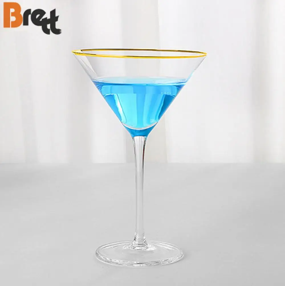 Свадебная посуда, бессвинцовый хрустальный кубок ручной работы, бокал для красного вина ручной работы с золотой оправой