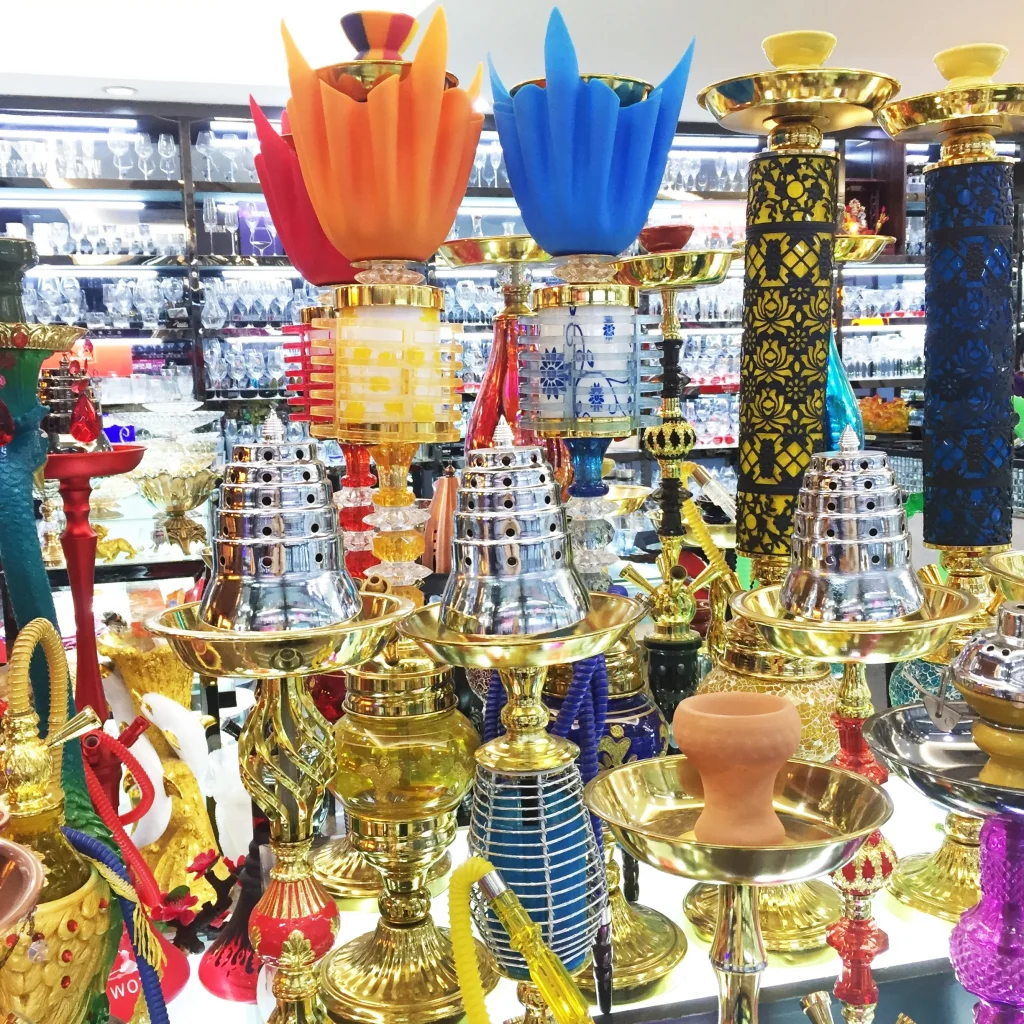 Кальян из углеродного волокна и нержавеющей стали, изготовленный на заводе, круглый деревянный кальян для баров, вечеринок, настраиваемый логотип, упакован в коробку