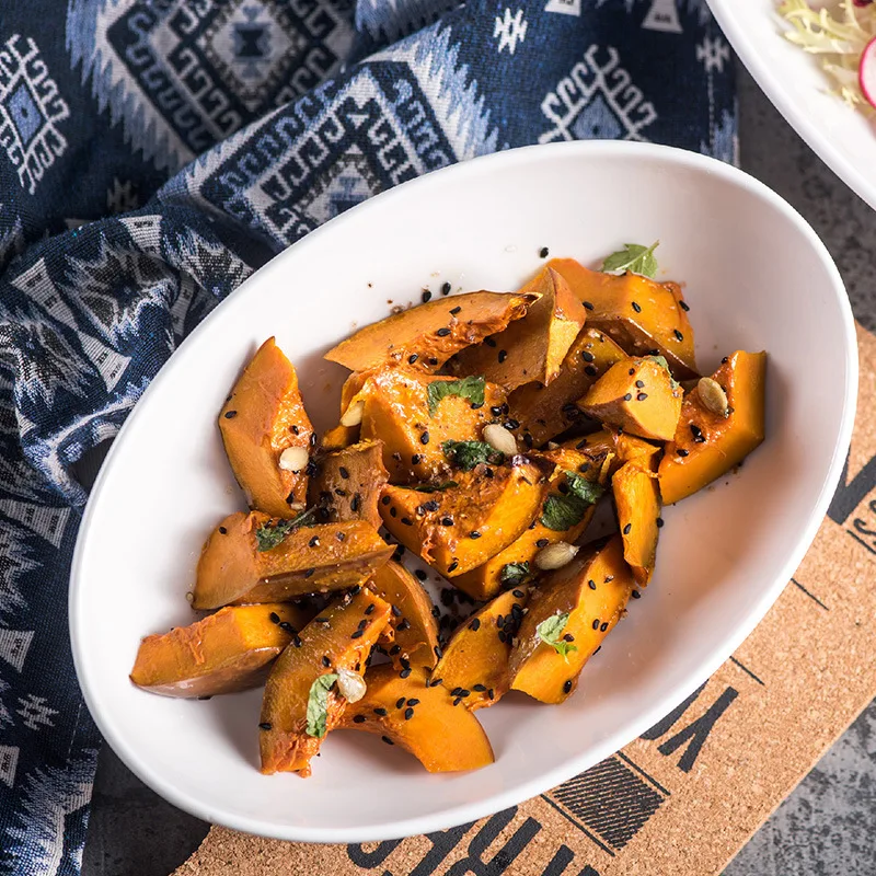 Чисто-белый фарфор Brett, европейская креативная овальная глубокая тарелка для приготовления рыбы на пару, салатница, индивидуальная, 8 дюймов, 10,5 дюйма