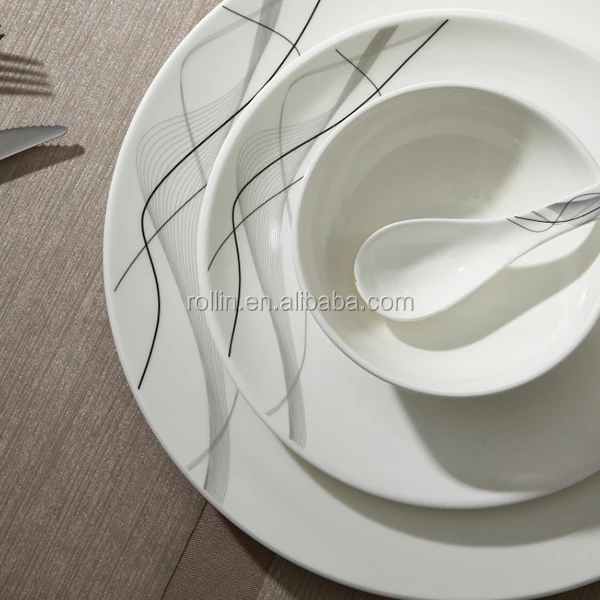 Наборы тарелок для отелей, набор керамической посуды, роскошные сервизы, посуда высокого качества для 5-звездочного отеля