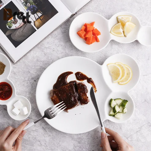 Необычная посуда, ресторанное отделение, сплошная матовая обеденная тарелка, черный фарфор