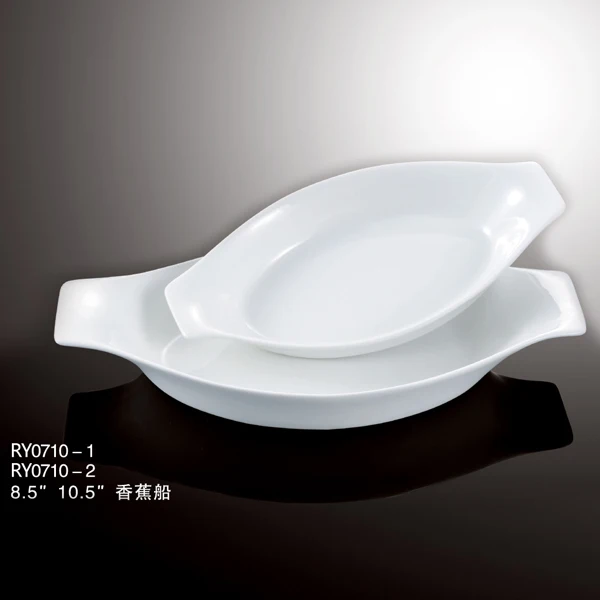Белая тарелка Керамическая посуда Китай Производство Оптовая посуда Обеденные тарелки Керамические формы для выпечки Тарелка для ресторана