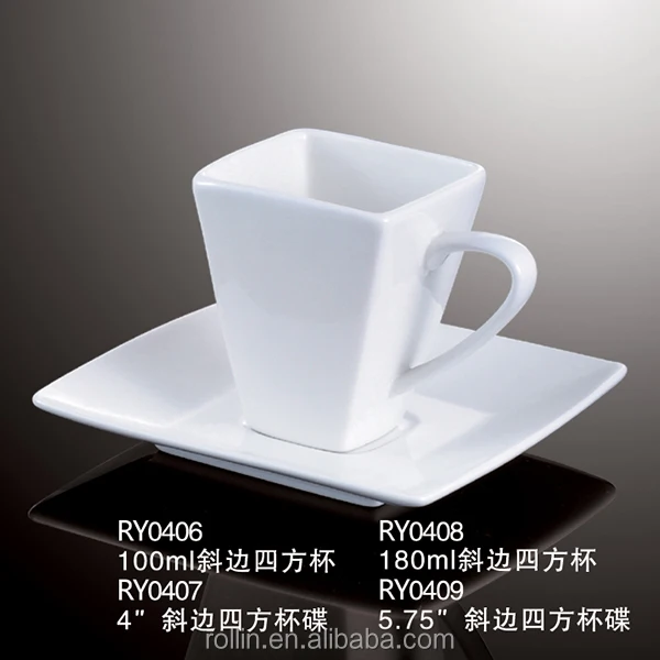 Оптовый набор посуды для ресторана, фарфоровая кофейная чашка с блюдцем для ресторана, современные кофейные чашки с логотипом