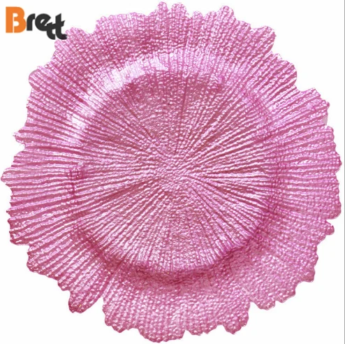 Стеклянный материал и экологичность. Плата для зарядки рифа. Золото, серебро, красный, синий, розовый.