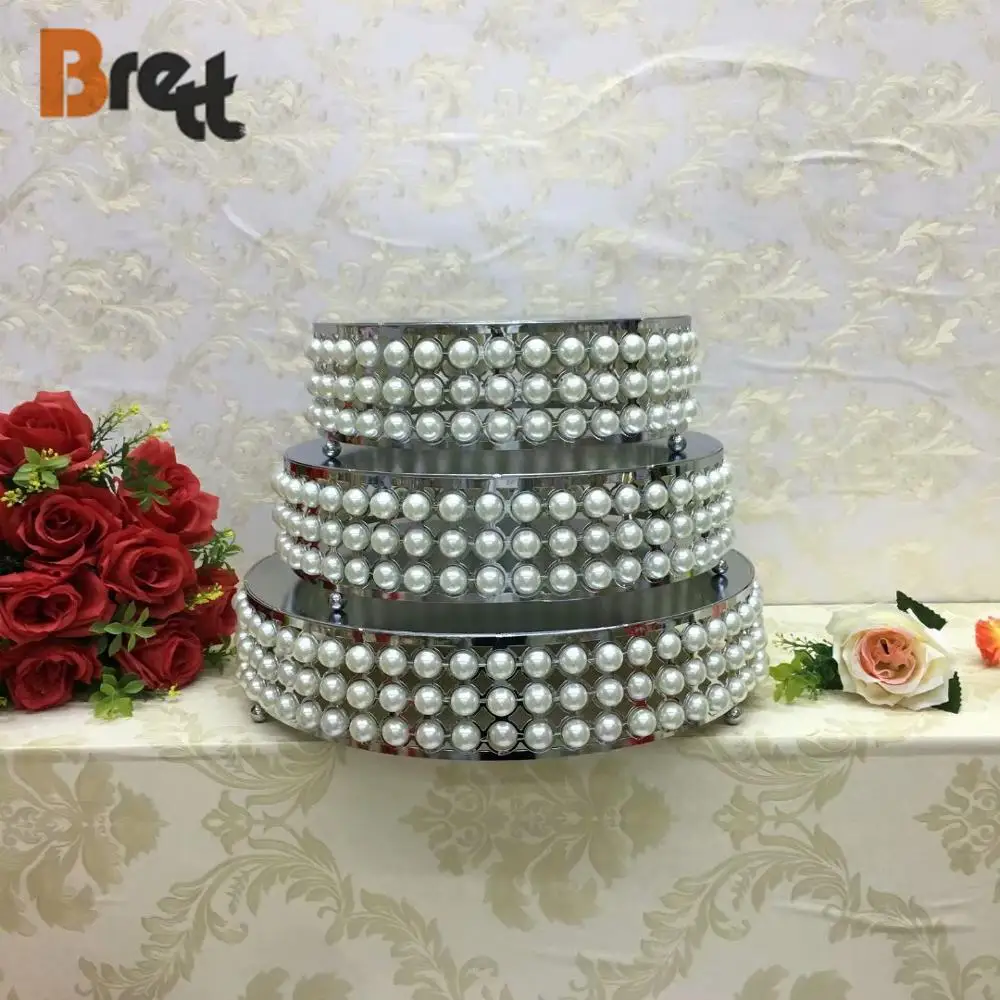 Золотая и серебряная металлическая подставка для свадебного торта, 3-слойная круглая или круглая центральная часть хрустального стола с цветочным дизайном для вечеринок