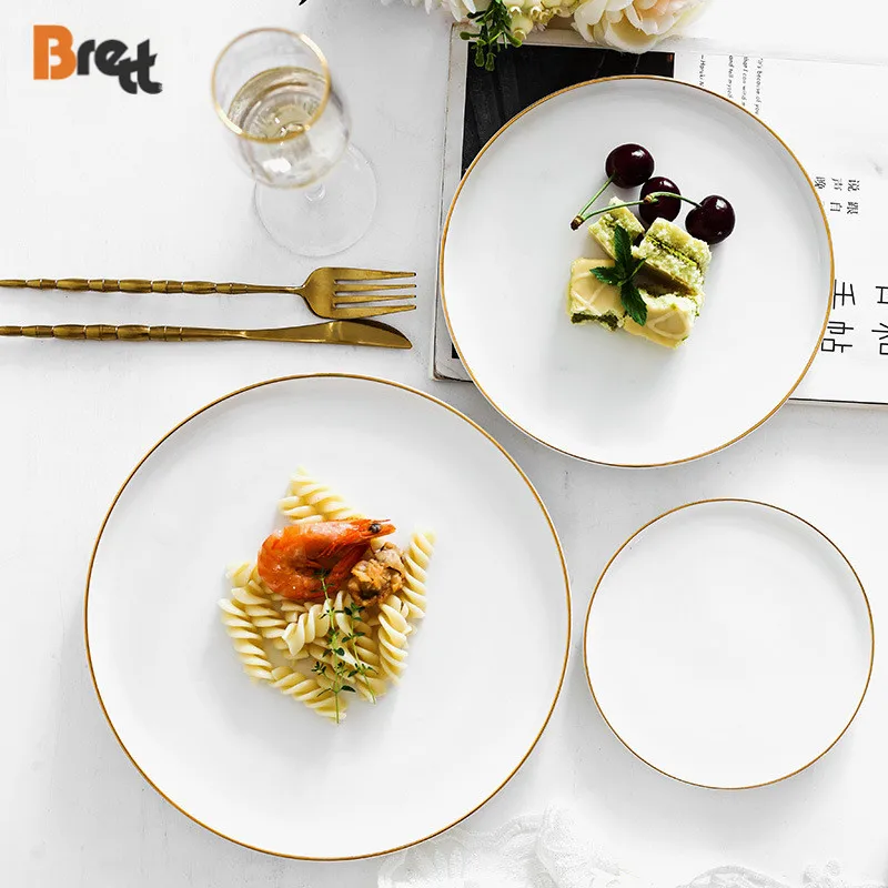 Скандинавская керамическая цветная посуда, ресторанная тарелка для стейка, тарелка для пиццы, блюдо для суши