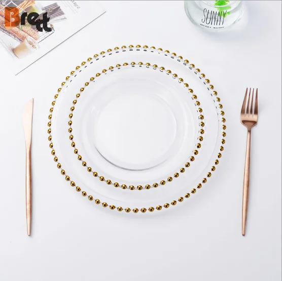 Черная керамическая обеденная тарелка Brett в европейском стиле с золотой оправой, 8 дюймов, 10 дюймов, тарелка для стейка в скандинавском стиле