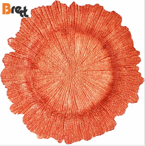 Стеклянный материал и экологичность. Плата для зарядки рифа. Золото, серебро, красный, синий, розовый.