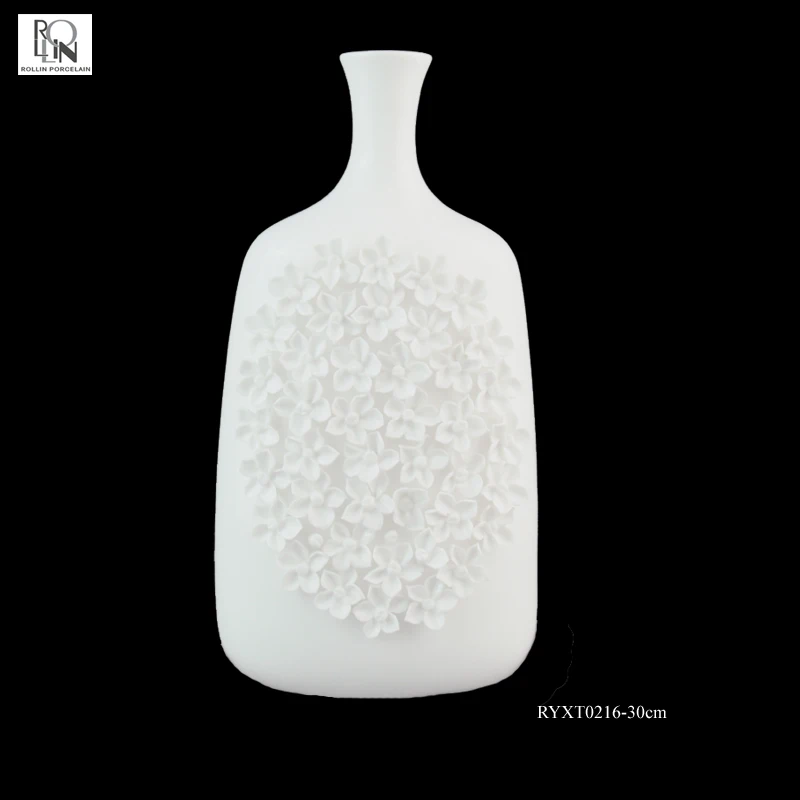Белая современная декоративная скульптура, китайская керамическая ваза для цветов, Свадебная ваза из костяного фарфора