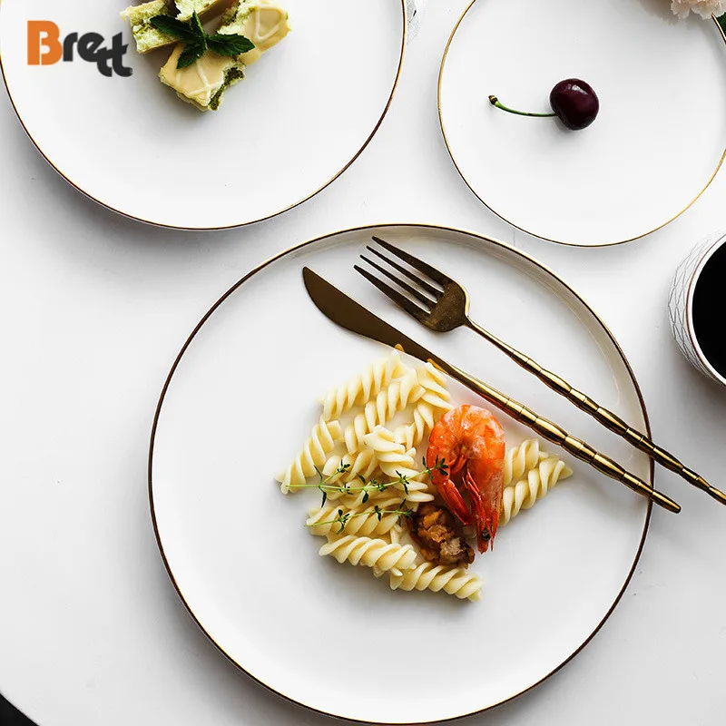 Скандинавская керамическая цветная посуда, ресторанная тарелка для стейка, тарелка для пиццы, блюдо для суши