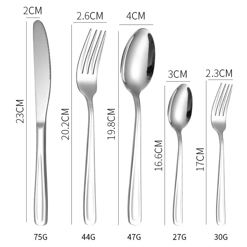 Relief Palace Stainless Steel Western Set Knife Fork and Spoon Steak Dinnerware Metal Tableware