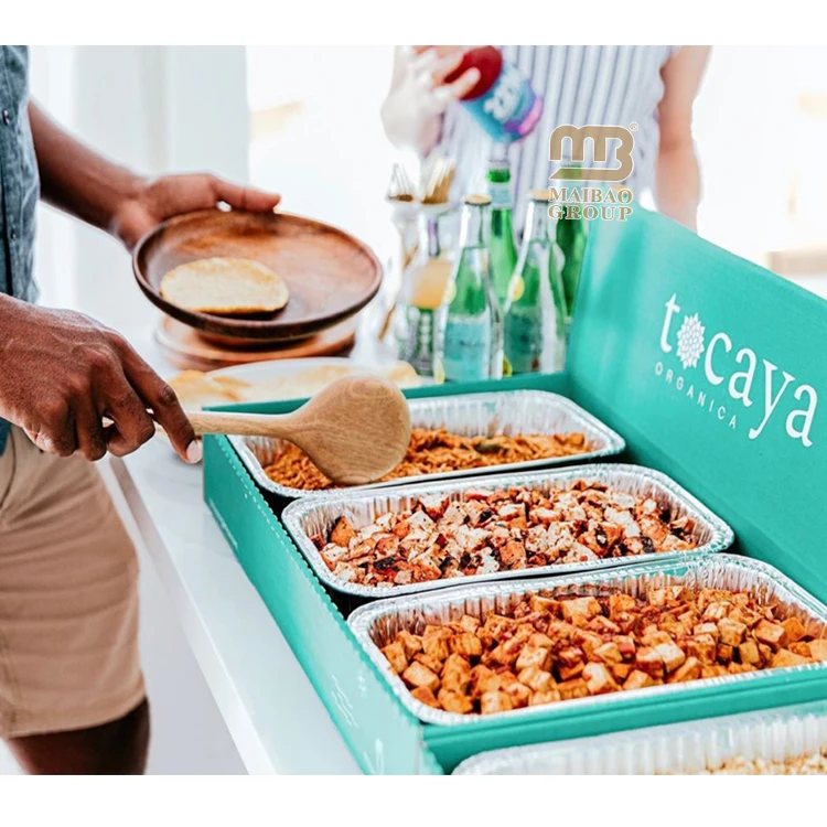 Кейтеринг на заказ, обед, пицца, фаст-фуд, коробка на вынос, лоток из оловянной фольги, контейнер, крафт-коробка, упаковка для еды, алюминиевые коробки для еды, алюминиевые коробки для еды