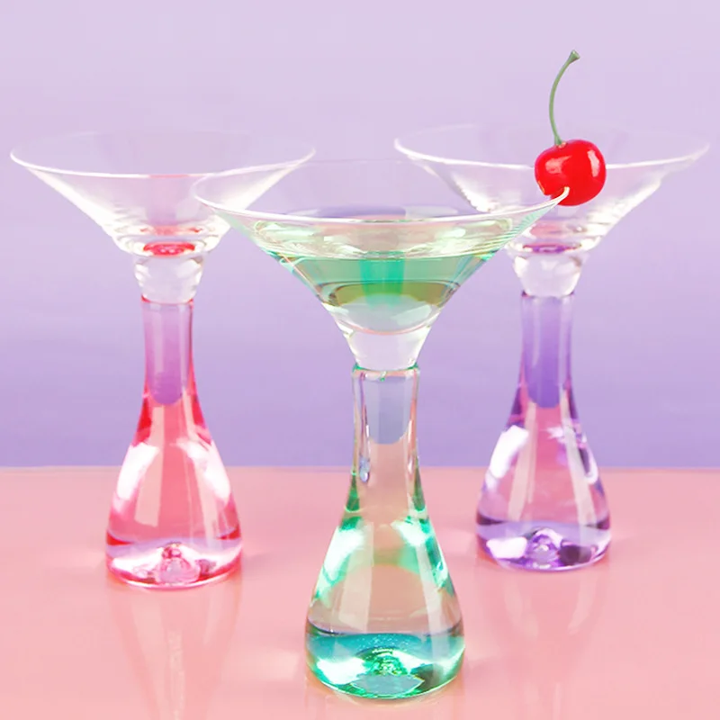 Ребристые бокалы для мартини, бессвинцовый хрустальный бокал, бокал для вина, свадебный креативный коктейльный бокал для шампанского, бокалы Маргариты