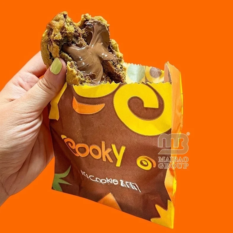 Изготовленный на заказ небольшой плоский V-образный нижний маслостойкий пергамин с воском, бумажный пакет для упаковки пищевых сэндвичей, закусок, чипсов, хлебобулочных изделий, печенья