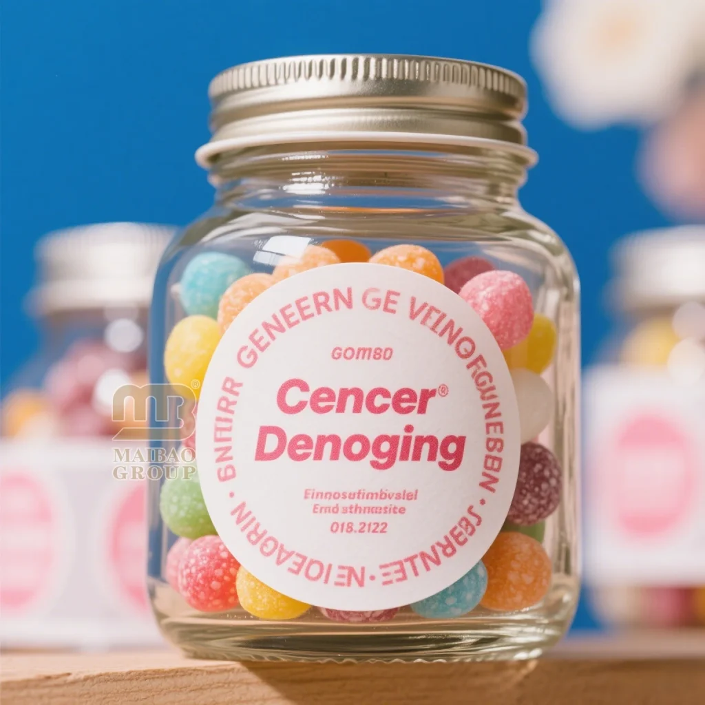 Служба печати на заказ Самоклеющийся лист Баночка для специй и упаковка для пищевых продуктов Круглое уплотнение Виниловая пластиковая наклейка с логотипом Этикетка для бутылки