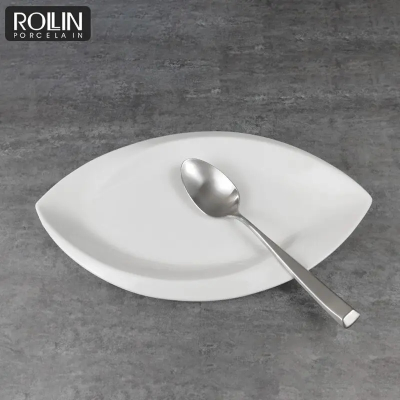 Оптовая продажа фарфоровой тарелки высокого качества керамические тарелки цвета слоновой кости керамическая тарелка для ресторана