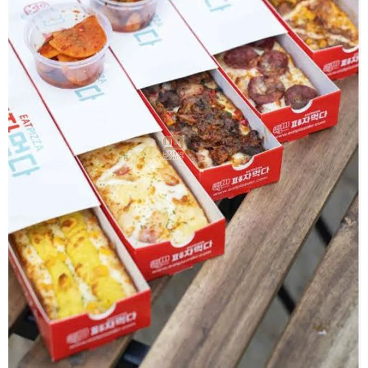 Напечатанная на заказ пищевая выдвижная коробка из крафт-бумаги, упаковка для гамбургеров, картофеля фри, ящик для ломтиков, коробка для сэндвичей на вынос, обед