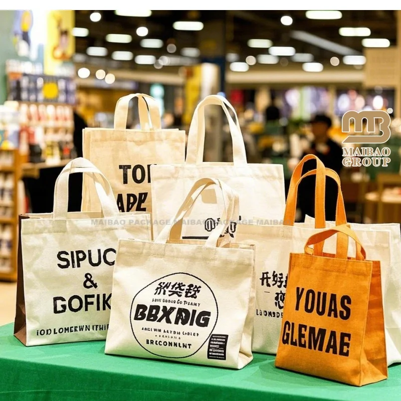 Хлопковые холщовые сумки-тоут с логотипом. Пустая белая женская хлопковая холщовая ручная сумка. Экологичная многоразовая хлопковая большая сумка для покупок.