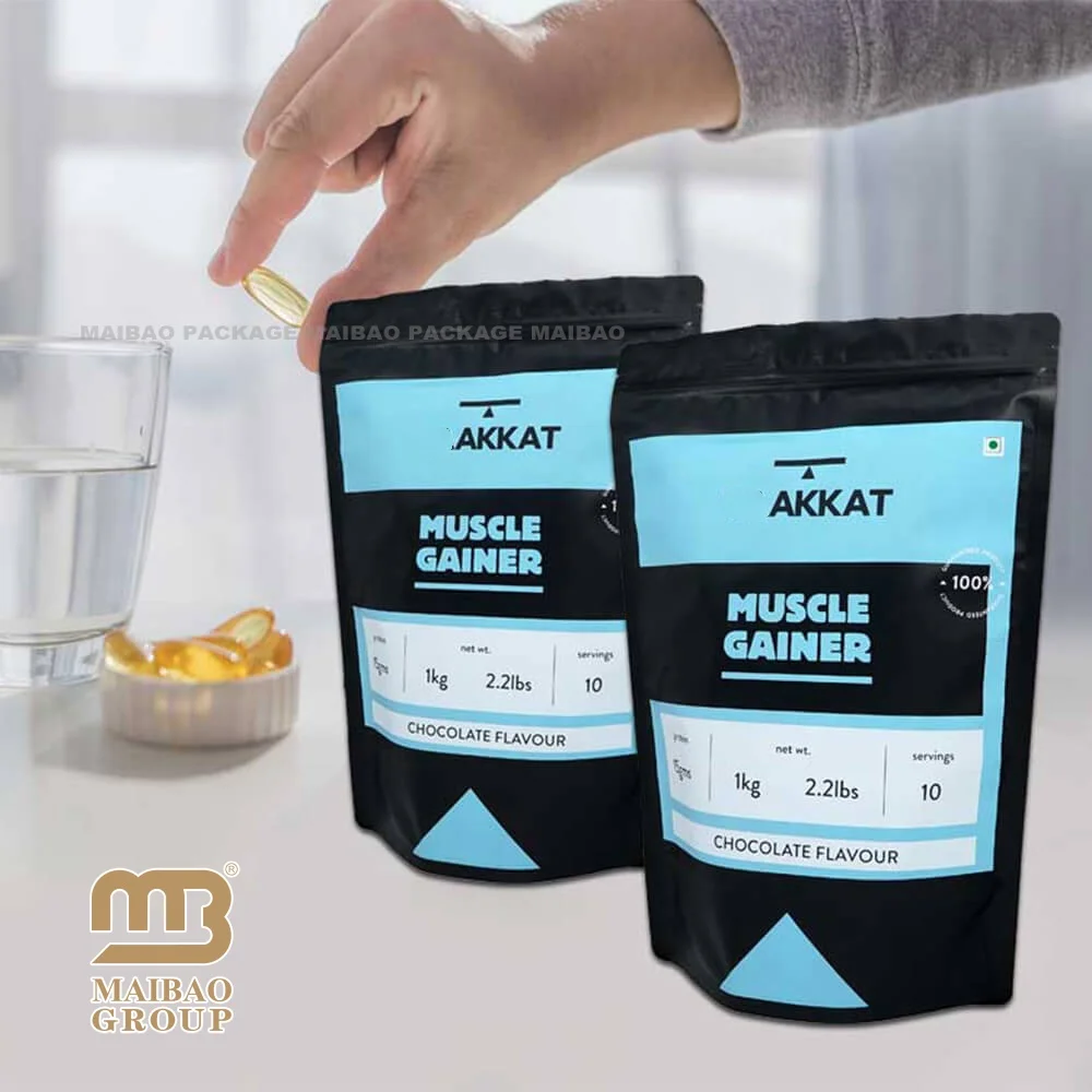 Оптовая продажа, матовая упаковка с принтом на заказ, 500 г, 250 г, сывороточный протеин, алюминиевая фольга, закрывающаяся молния, сумка для порошка, сумка для белка, 5 фунтов
