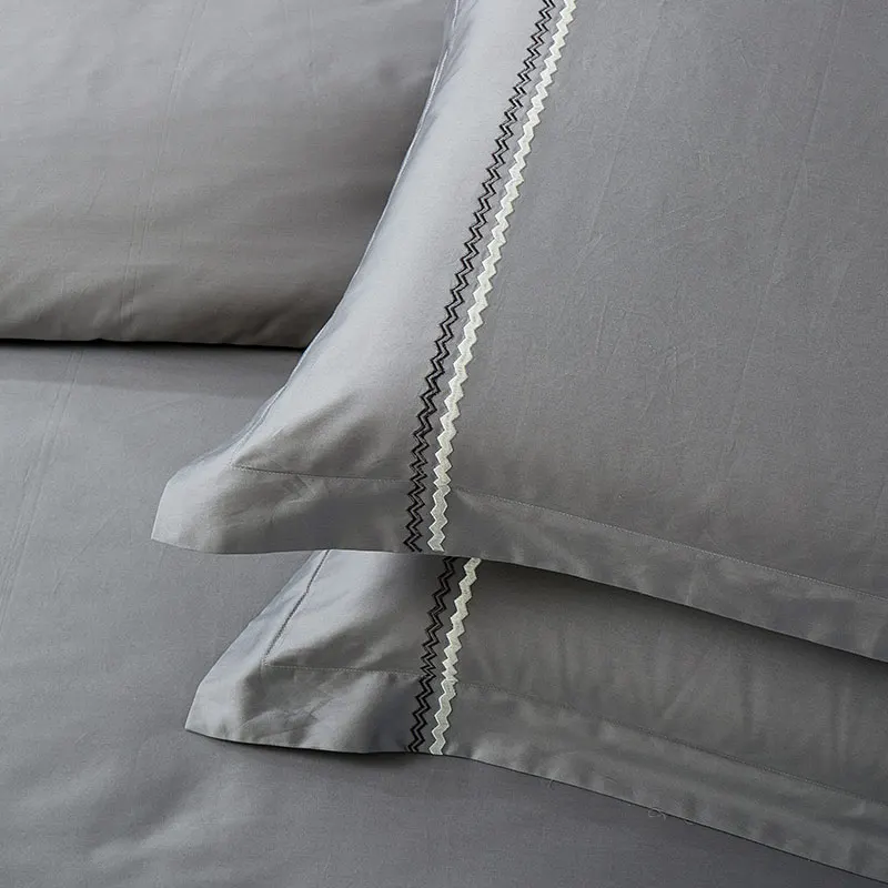 Комплект одеял Alenhome Hudson, 100% хлопок, 350 гсм, полиэстер, наполнители, две наволочки с вышивкой, комплект одеял из 3 предметов с вышивкой