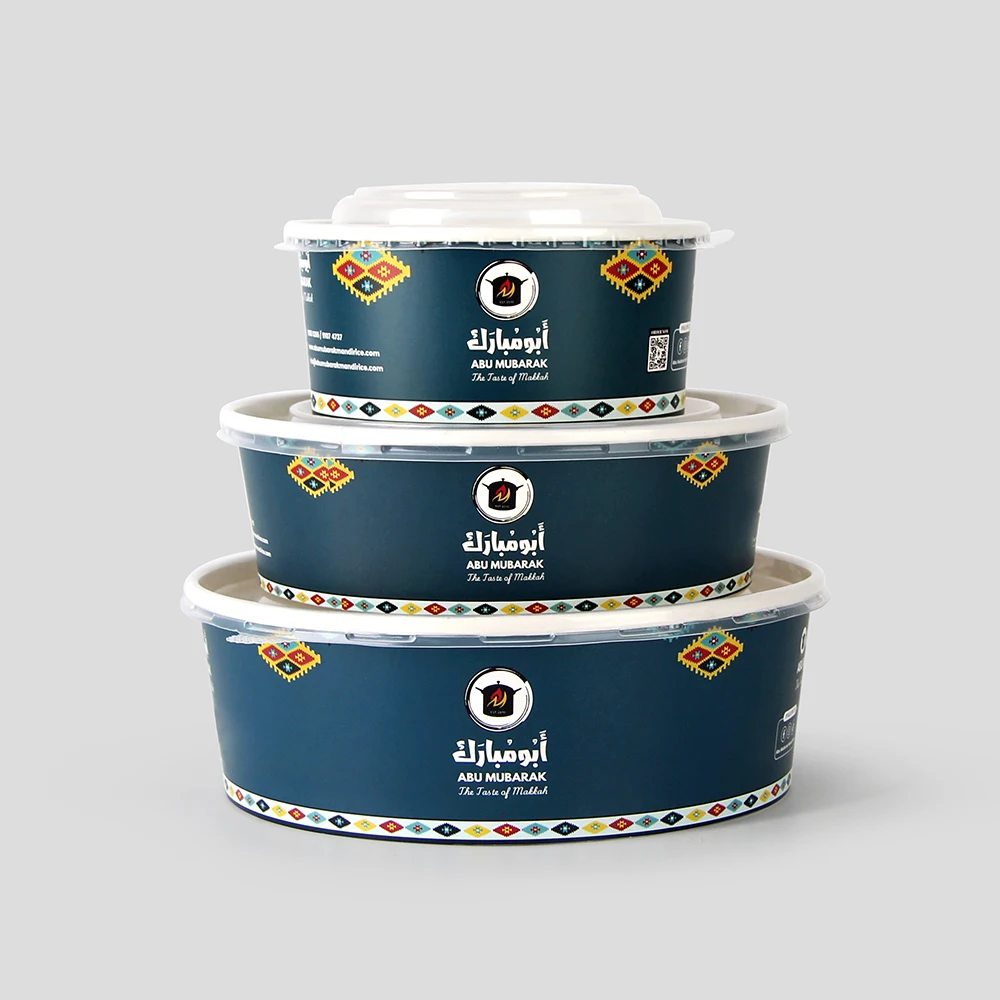 Крафт-бумага с принтом на заказ, миска на 32 унции, одноразовая, 24 унции, круглая бумажная миска для салата, еды, миски для упаковки пищевых продуктов на вынос, миски с крышкой