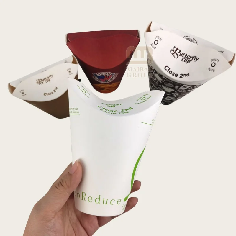 Полая чашка для кофе, чая с молоком, чашка-бабочка на водной основе с пла-покрытием, горячий напиток, утолщенная теплая крышка с крышками