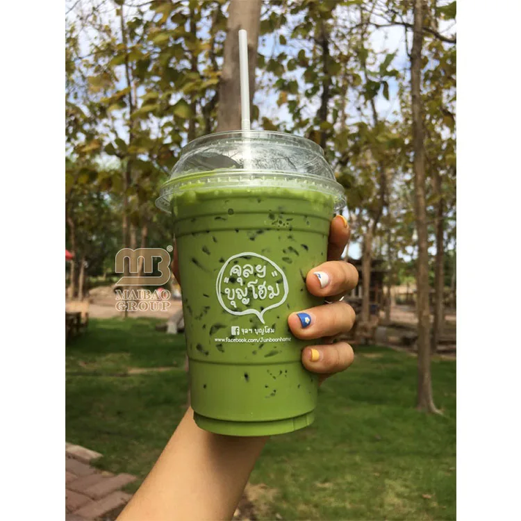 8 унций 16 унций 20 унций 24 унции Боба Пузырьковый чай Смузи Кофе Пластиковый стаканчик Одноразовые пластиковые стаканчики из ПЭТ для напитков Прозрачные пластиковые стаканчики на заказ