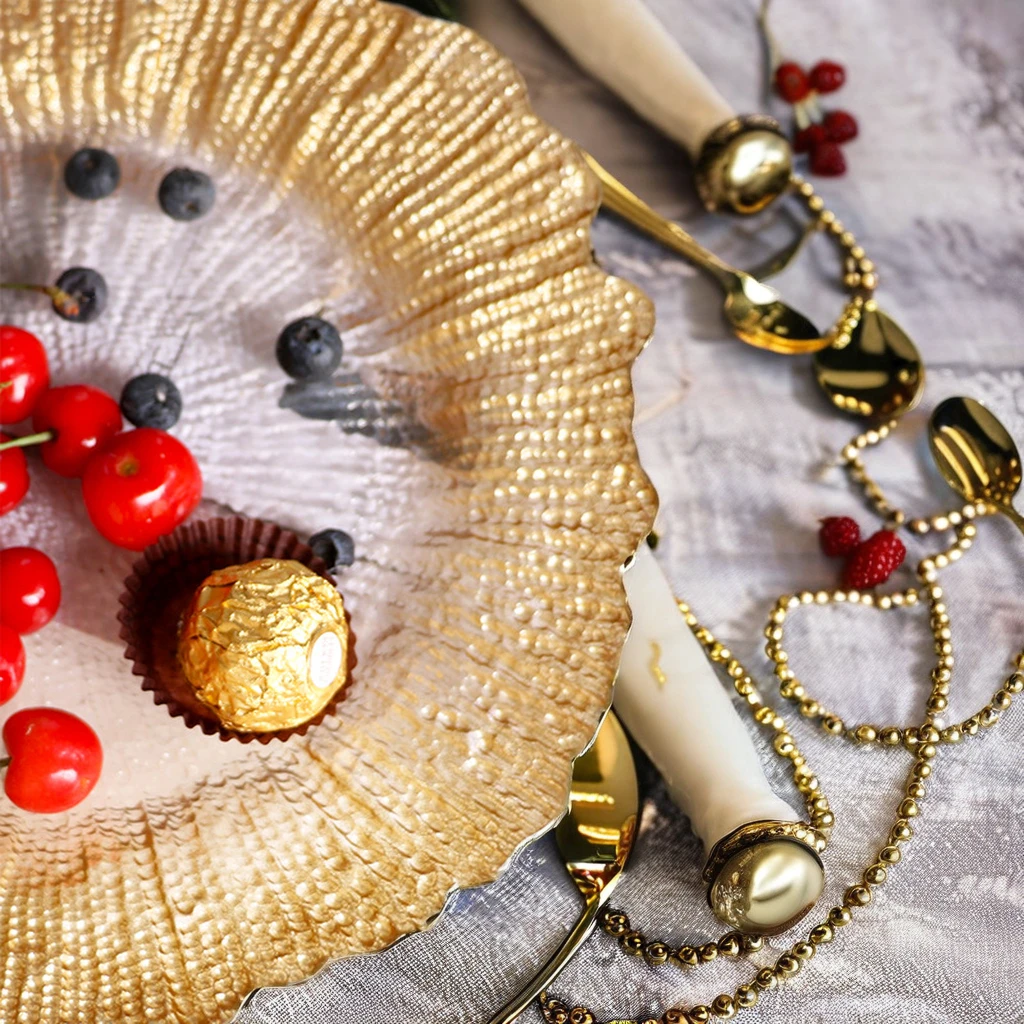 Европейская тарелка в стиле ретро в стиле вестерн, тарелка с золотым краем подсолнуха для домашней вечеринки, холодный стейк, салат, десертная тарелка