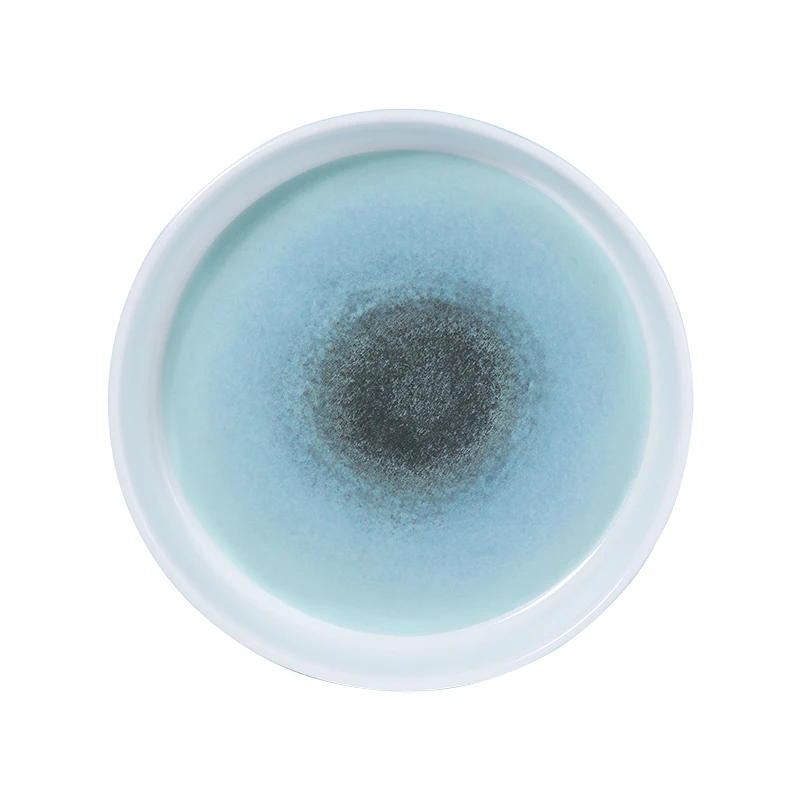 Матовые синие и белые тарелки, витрина с фруктами, тарелка, тарелка для торта, десерта, посуда для ресторана отеля