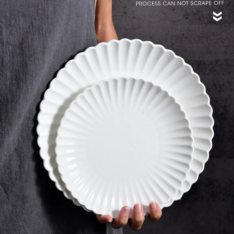 Bulk European Nordic Style Ceramic Fruit Dish Restaurant Catering Noodle Ceramic Dinner Plates Dinnerware Set Dishes Luxury