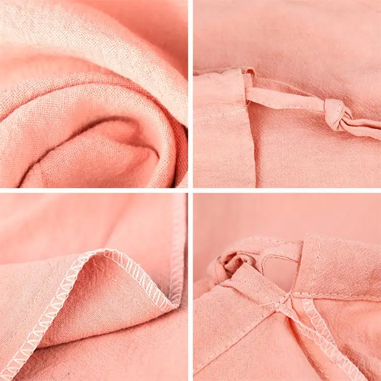 Индивидуальная маленькая мягкая прочная хлопковая сумка на шнурке, эко складная холщовая сумка для обуви, розовая тканевая хлопковая сумка для стирки с шнурком