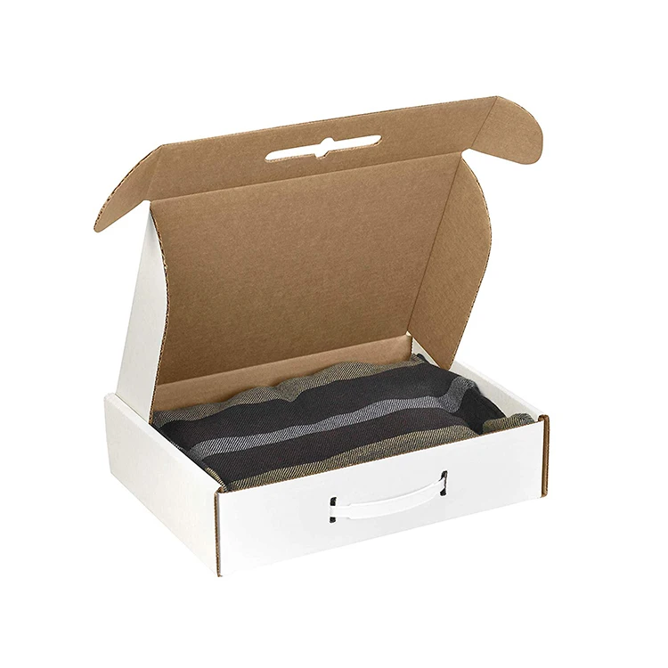 Изготовленный на заказ размер логотипа, цветная большая почтовая коробка из переработанной гофрированной бумаги с пластиковой ручкой-вставкой для упаковки комплекта компакт-дисков и DVD