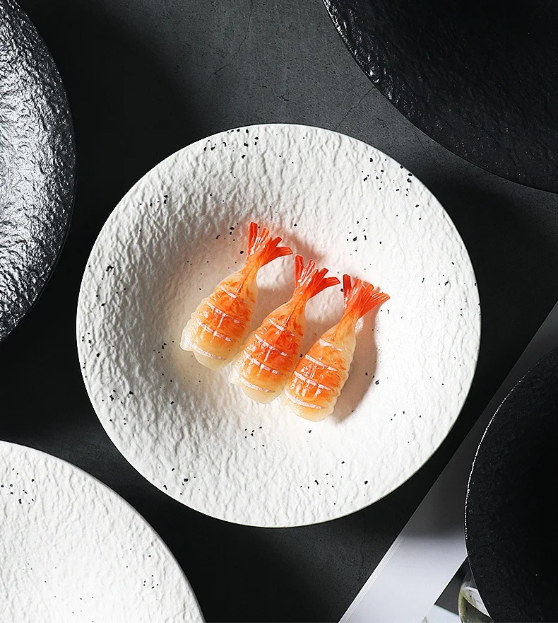 Керамическая тарелка с каменным зерном, уникальный западноевропейский стиль, минималистский дизайн, прочные наборы посуды, сейф для отелей, ресторанов, вечеринок