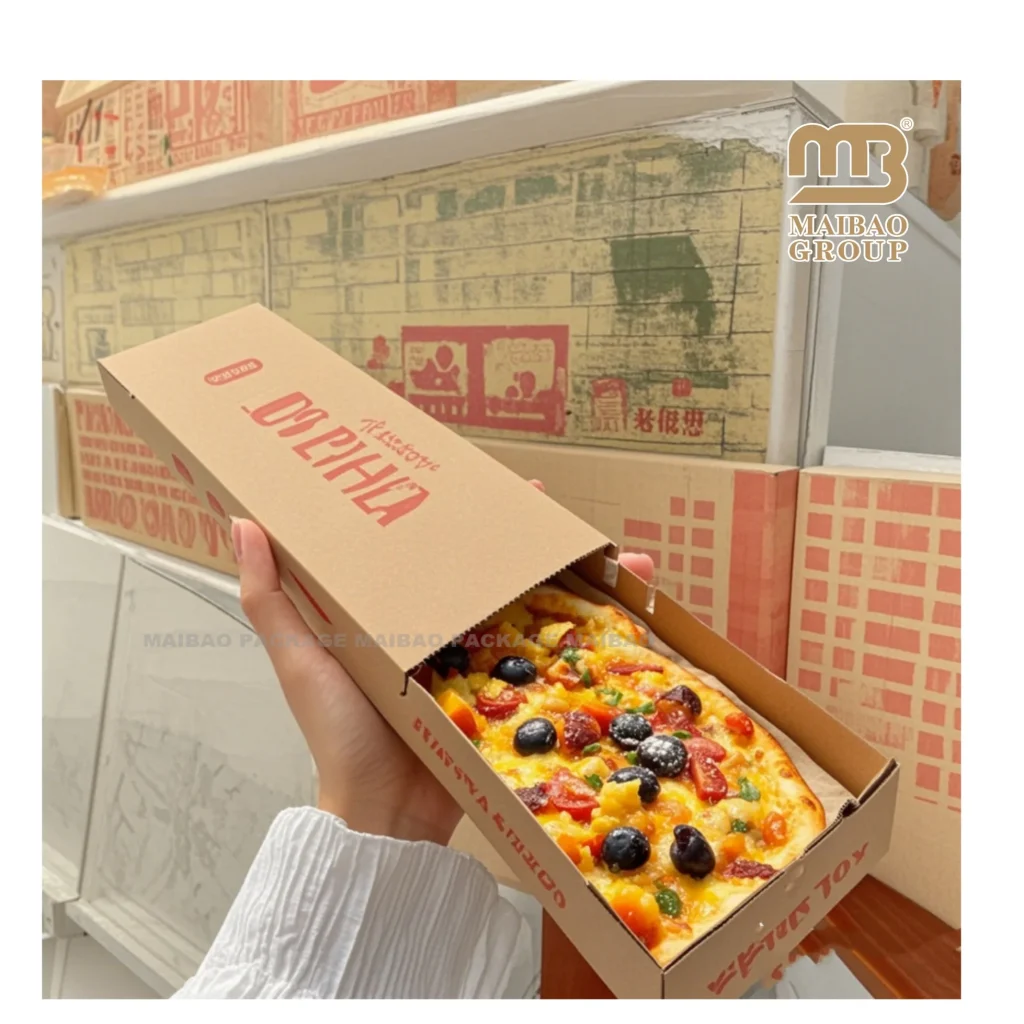 Оптовая продажа, биоразлагаемая коробка для гамбургеров с жареной курицей и принтом на заказ, бумажная коробка для картофеля фри на вынос, упаковочные коробки для еды для пиццы