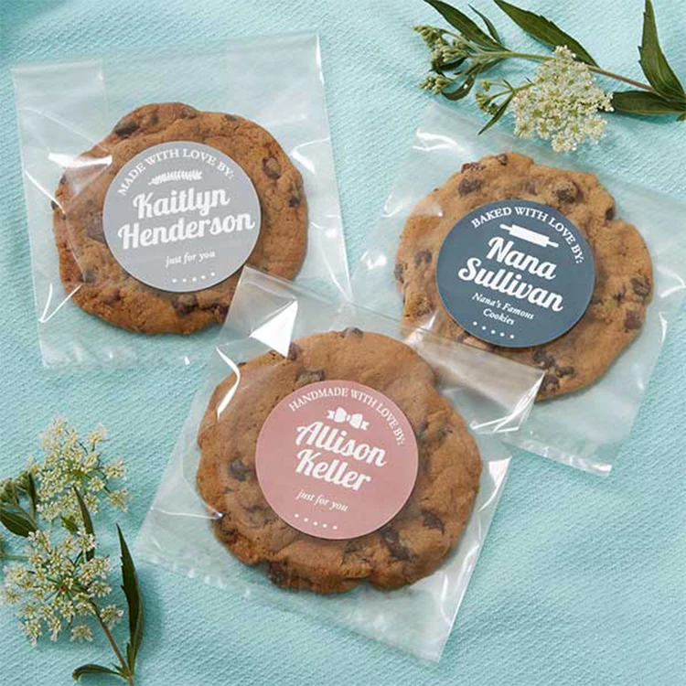 Пользовательский дизайн печати ваш собственный логотип бренд маленький круг виниловой изделия из ПВХ сорта шоколадные чипсы упакованные печенья