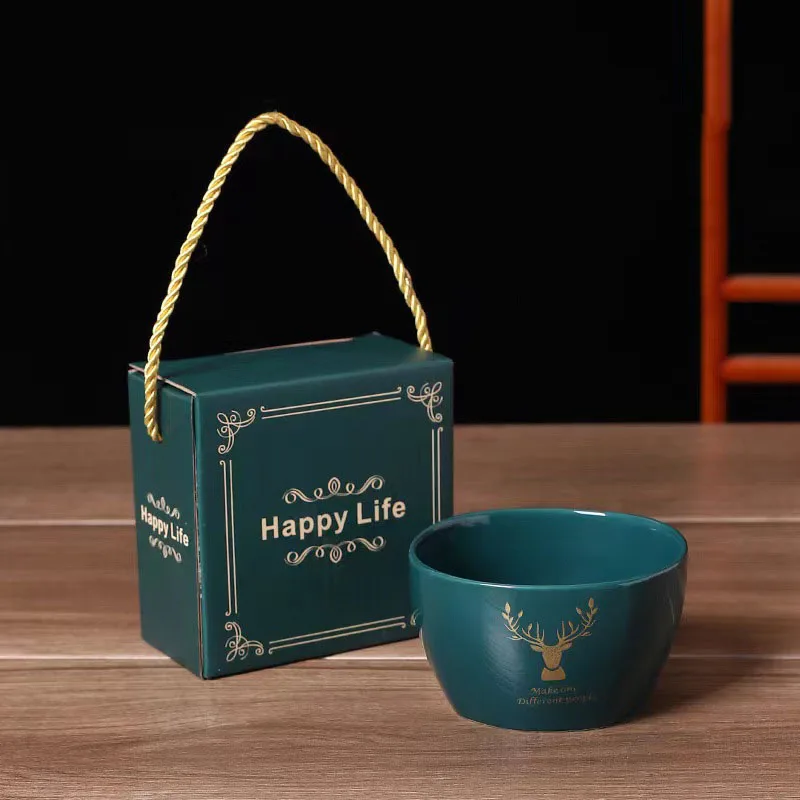 Hot Sale Cheap Customization Cheap Business Wedding Gift Single Gift Box Ceramic Bowl Set