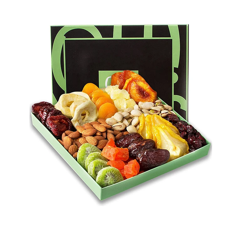 Оптовая продажа, дешевая индивидуальная печатная экологически чистая одноразовая крафт-бумага, ядра сухофруктов, упаковка орехов, подарочная упаковка, коробка