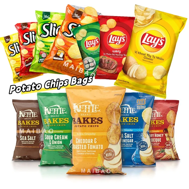 Съедобная упаковка для закусок с принтом на заказ, сумка для банановых чипсов, биоразлагаемая пластиковая алюминиевая фольга, пакеты для картофельных чипсов подорожника для еды