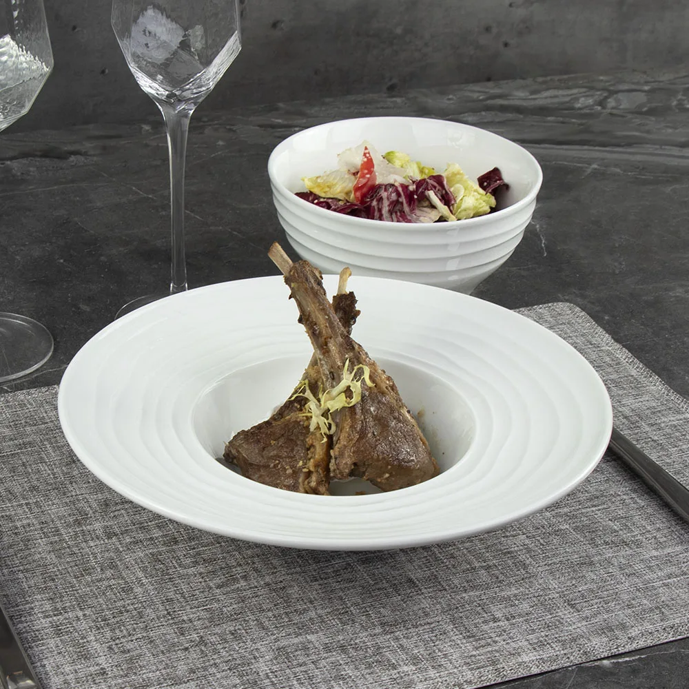 Индивидуальный поставщик, европейская соломенная шляпа, тарелка для супа, элитная керамическая тарелка для ресторана, отеля, ужина