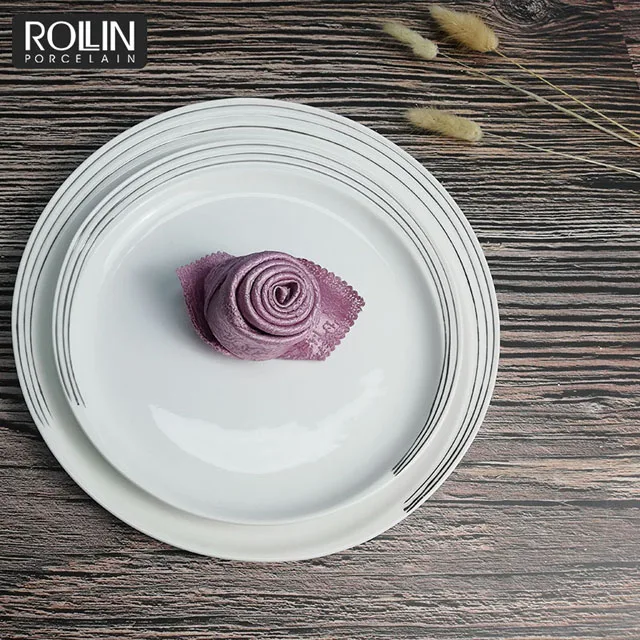 Высококачественная белая фарфоровая тарелка, посуда для микроволновой печи, рестораны, белая керамическая тарелка, фарфоровые сервизы
