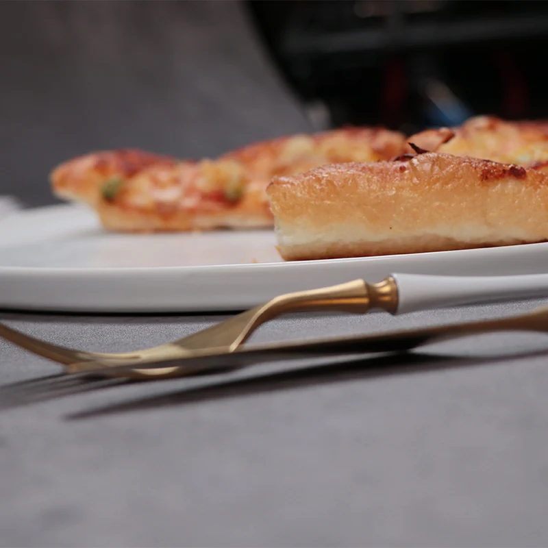 Современная круглая форма сервировочной тарелки для пиццы, фарфоровая керамическая белая тарелка для пиццы, ресторан