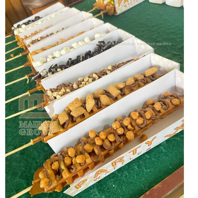 Пищевая персонализированная бумага для печати логотипа, вафельная коробка, пузырьковые яйца, вафельная упаковочная коробка