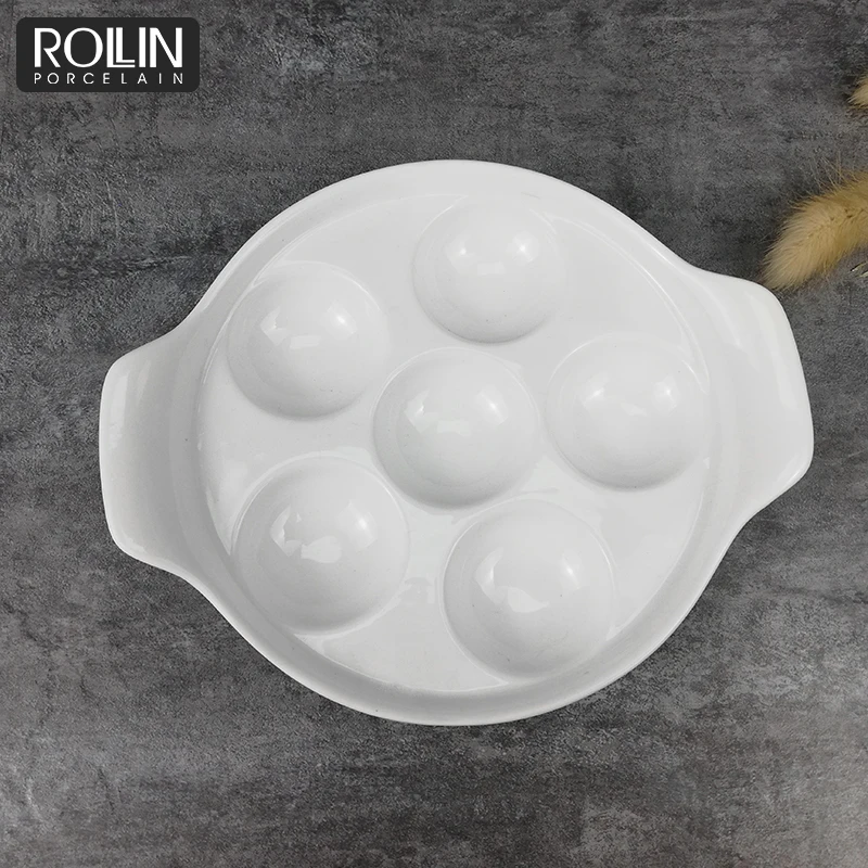 Оптовая продажа, персонализированная белая фарфоровая тарелка для отеля, белая фарфоровая обеденная тарелка 7 дюймов для кухни