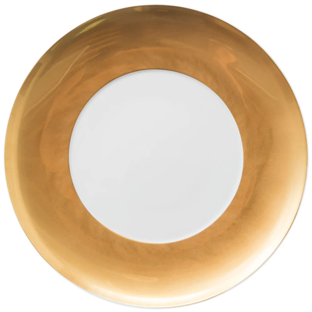 Свадебные украшения 13-дюймовые золотые оправы из костяного фарфора, зарядное устройство для макарон, тарелки, белый набор посуды