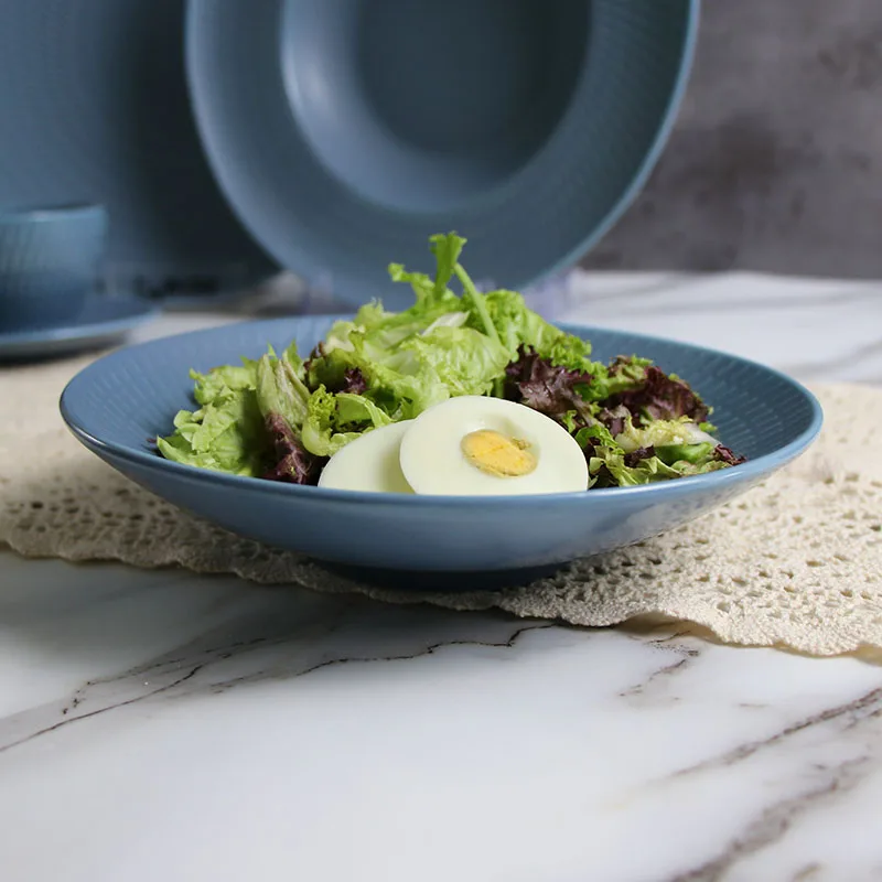 Оптовая продажа, ресторан, свадьба, фарфоровая посуда, тарелки, синие тарелки, 12-дюймовые синие тарелки, наборы столовой посуды