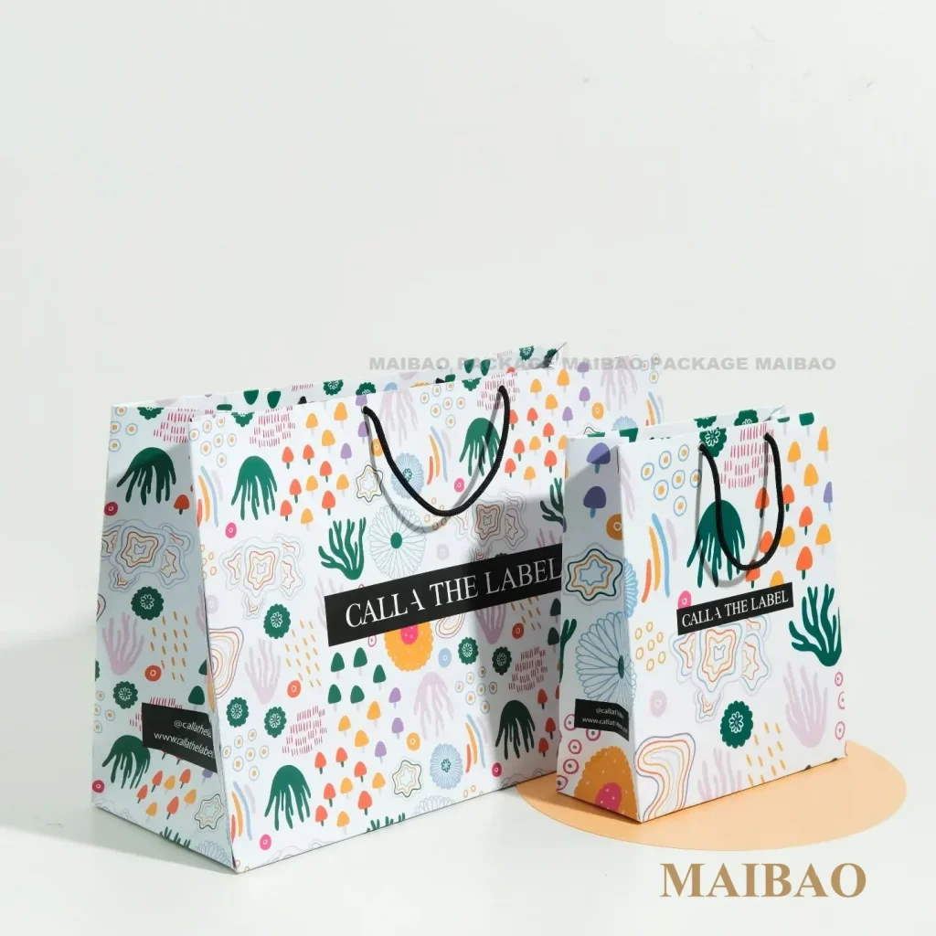 Роскошная упаковка для товаров с индивидуальной печатью, глянцевая/матовая ламинированная подарочная бумажная сумка для покупок Eurotote